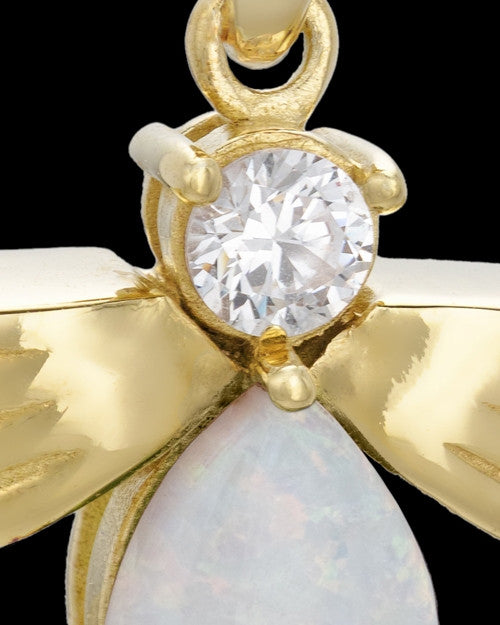 Gold Plated Opal Lovely Messenger Urn Keepsake