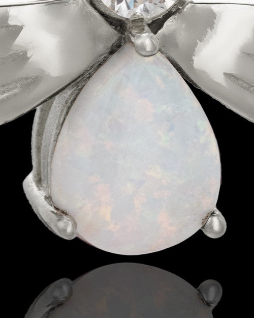 Sterling Silver Opal Lovely Messenger Urn Keepsake