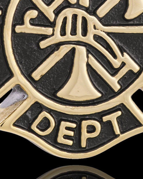 Gold Plated Fire Department Medallion Urn Pendant