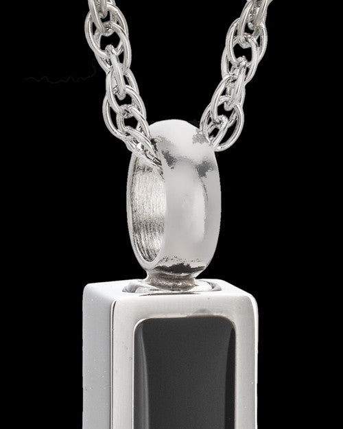 Stainless Simplicity Cross Urn Pendant