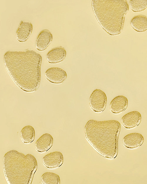 Gold Plated over Stainless Taking A Stroll Rectangle Pet Keepsake