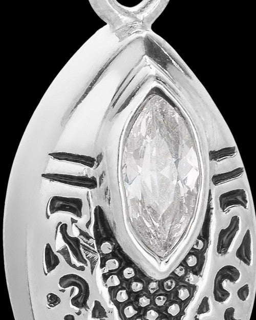 Stainless Decorated Teardrop Urn Pendant