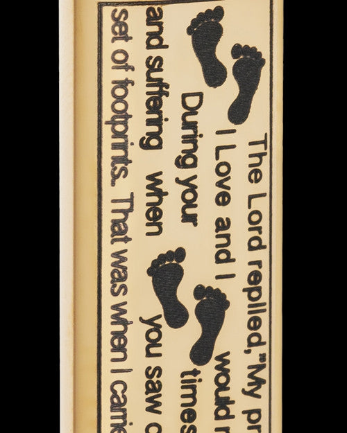 Gold Plated Footprints Cylinder Urn Pendant