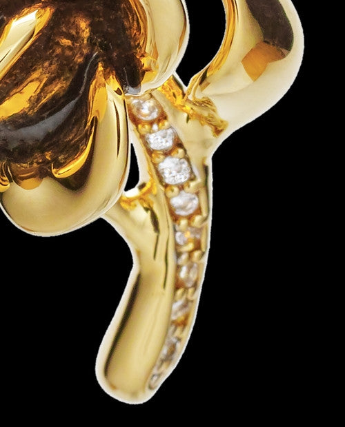 Black Gold Confident Rose Cremation Urn Pendant