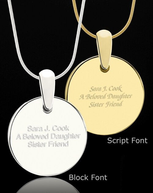 June Round Birthstone Stainless Steel Photo Pendant