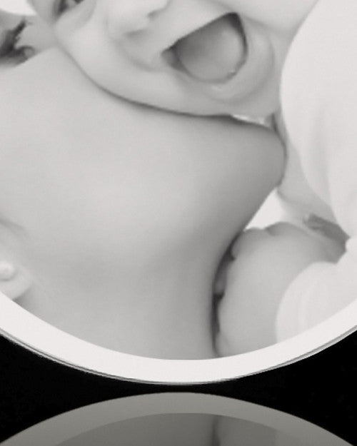 Photo Engraved Round Stainless Steel Cremation Pendant