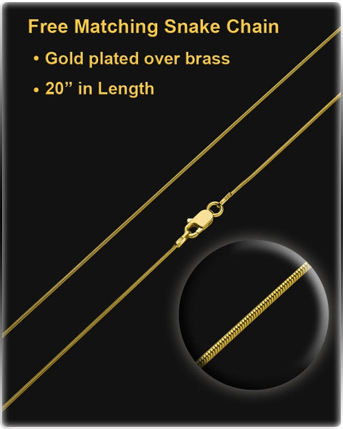 Gold Plated Vigilant Cylinder Keepsake Jewelry