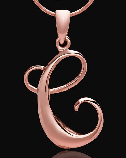 Rose Gold Plated "C" Keepsake Jewelry