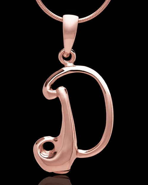 Rose Gold Plated "D" Keepsake Jewelry