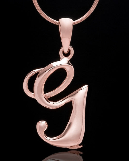 Rose Gold Plated "G" Keepsake Jewelry