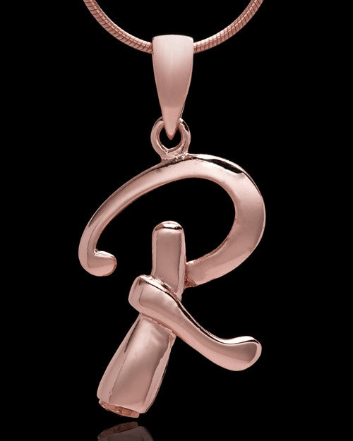 Rose Gold Plated "R" Keepsake Jewelry