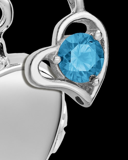 Sterling Silver Gentle Heart December Urn Pendant