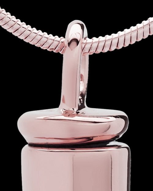 Rose Gold Plated Cremation Bullet Keepsake Jewelry