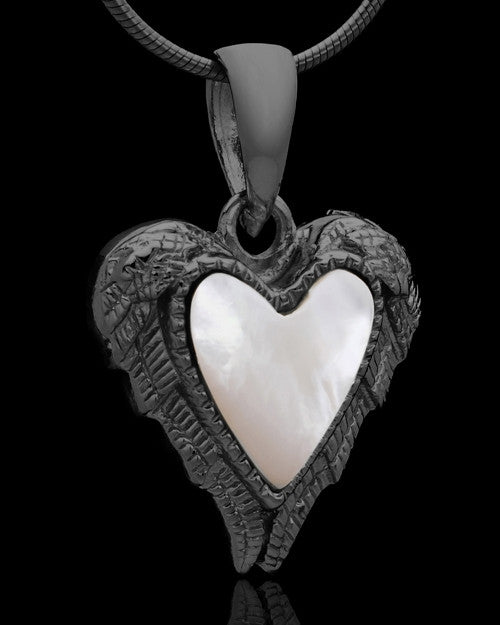 Black Plated Divine Moments Heart Keepsake Jewelry