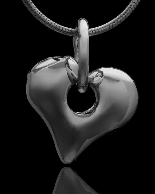 Black Plated Stylish Heart Keepsake Jewelry