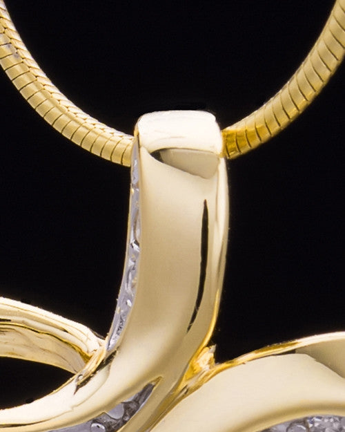 Gold Plated Fluid Cross Keepsake Jewelry