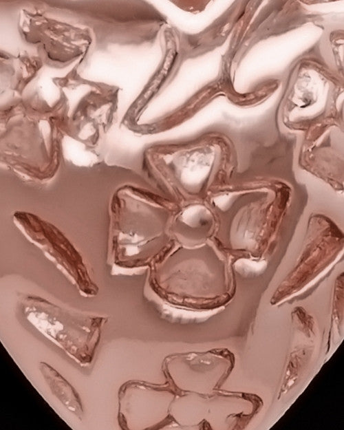 Rose Gold Plated Spooled Heart Keepsake Jewelry