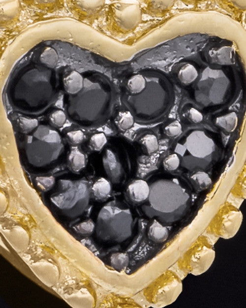 Gold Plated Darkness Heart Keepsake Jewelry