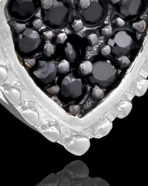 Silver Plated Darkness Heart Keepsake Jewelry