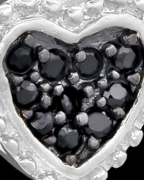 Silver Plated Darkness Heart Keepsake Jewelry