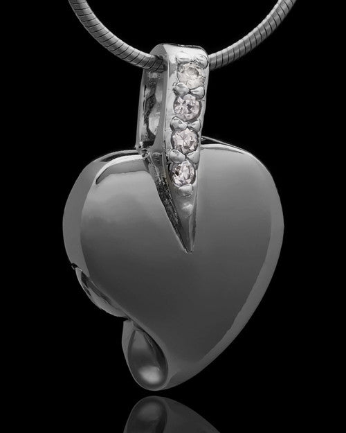 Black Plated Weeping Heart Keepsake Jewelry