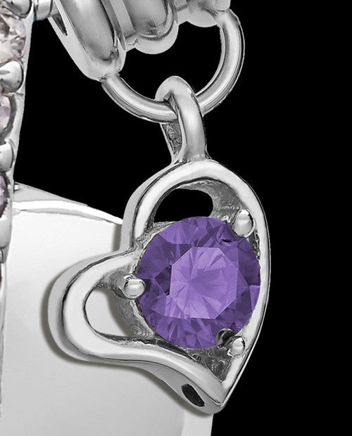 Sterling Silver February Weeping Heart Keepsake Jewelry