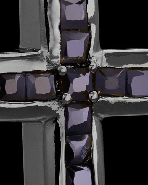 Black Plated Refined Cross Keepsake Jewelry