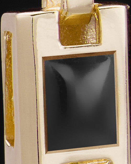 Gold Plated Noble Cylinder Keepsake Jewelry