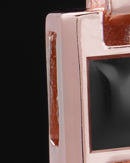 Rose Gold Plated Noble Cylinder Keepsake Jewelry