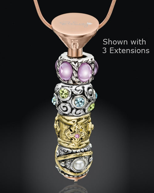 Rose Gold Stainless Millenium Cremation Pendant