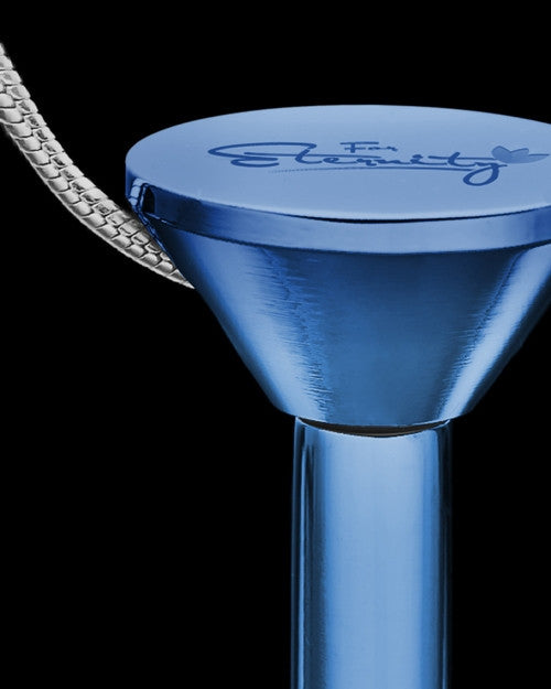 Blue Stainless Millenium Cremation Pendant