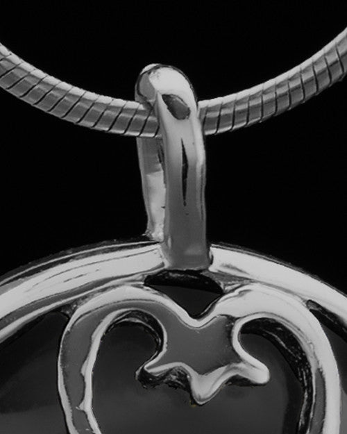 Black Plated Clover Heart Keepsake Jewelry