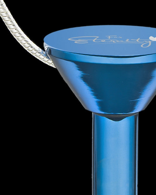 Blue Stainless Millenium Cremation Pendant with Trusting Charm