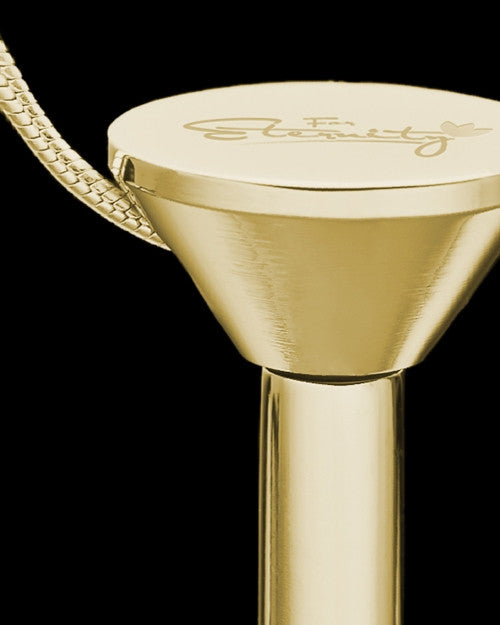 Gold Plated Stainless Millenium Cremation Pendant with Trusting Charm