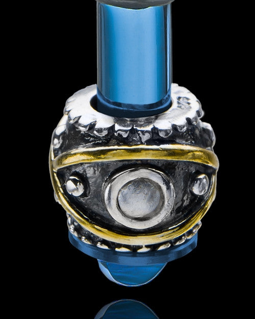 Blue Stainless Millenium Cremation Pendant with Steadfast Charm