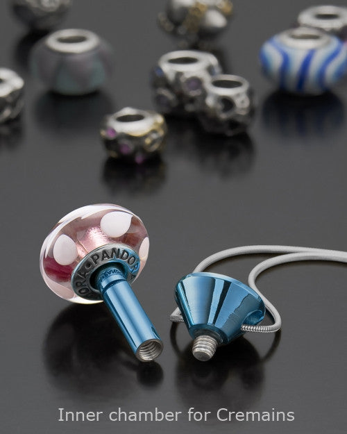Blue Stainless Millenium Cremation Pendant with Steadfast Charm
