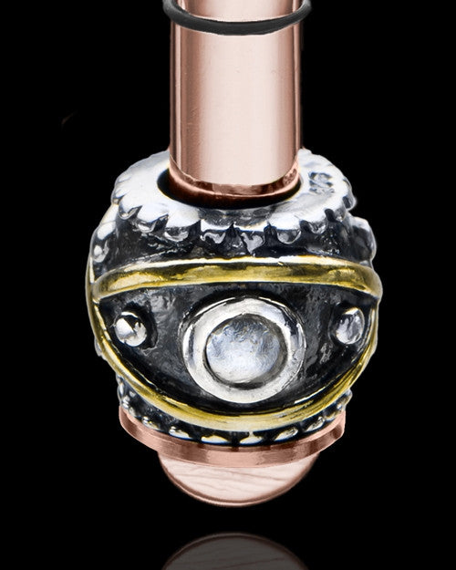 Rose Gold Stainless Millenium Cremation Pendant with Steadfast Charm