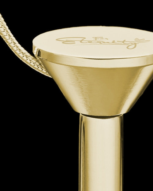 Gold Plated Stainless Millenium Cremation Pendant with Graceful Charm