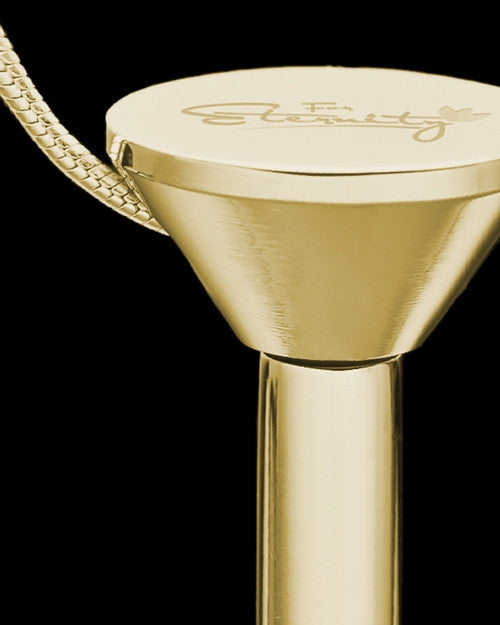 Gold Plated Stainless Millenium Cremation Pendant with Sparkle Charm