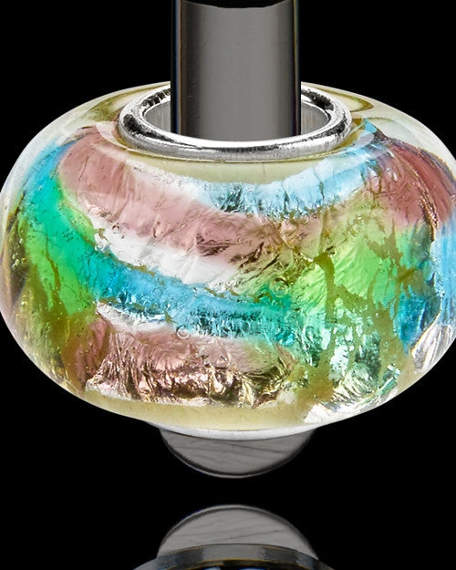 Black Stainless Millenium Cremation Pendant with Flowing Waters Charm