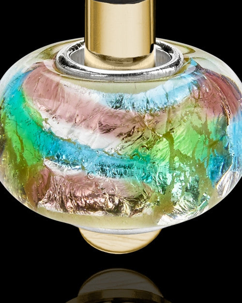 Gold Plated Stainless Millenium Urn Pendant and Flowing Waters Charm