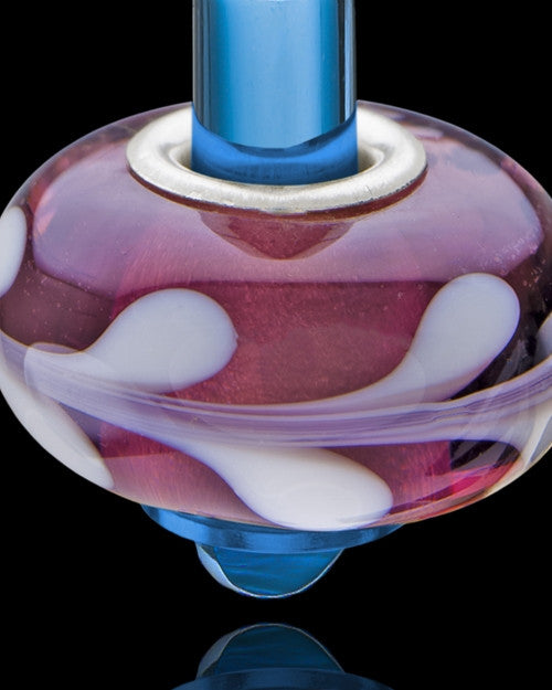 Blue Stainless Millenium Cremation Pendant with Charmed Charm