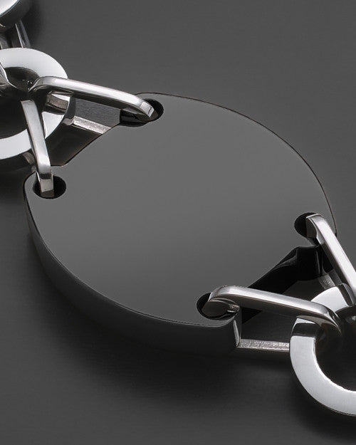 Black and Stainless Dedicated Bracelet