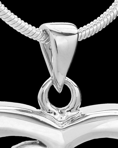 Sterling Silver Unconditional Heart Cremation Pendant