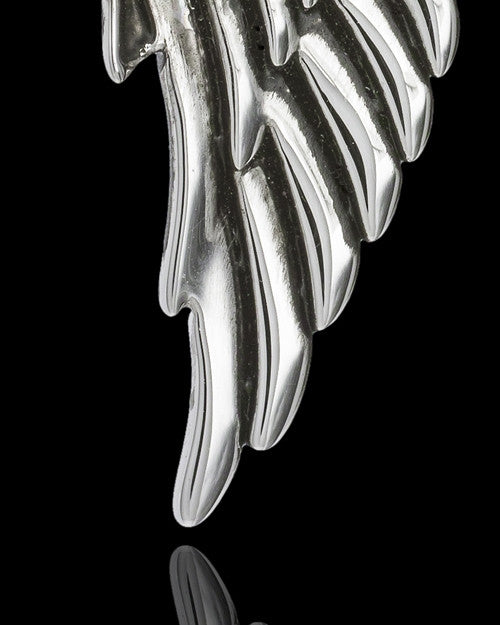 Sterling Silver Flowered Wing Cremation Pendant