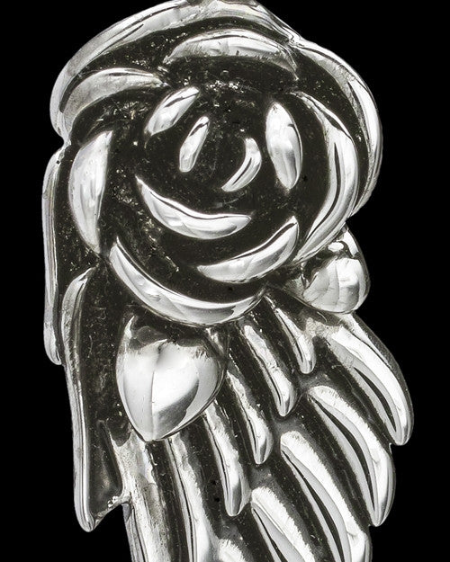 Sterling Silver Flowered Wing Cremation Pendant