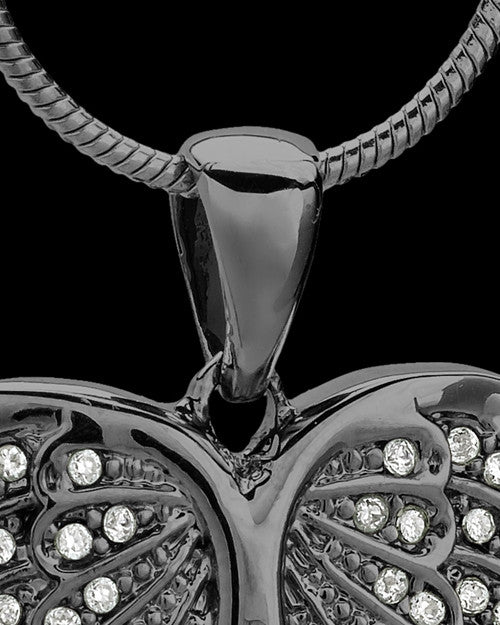 Black Plated Wings of Grace Keepsake Jewelry