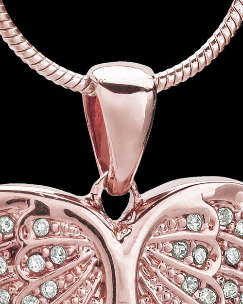 Rose Gold Plated Wings of Grace Keepsake Jewelry