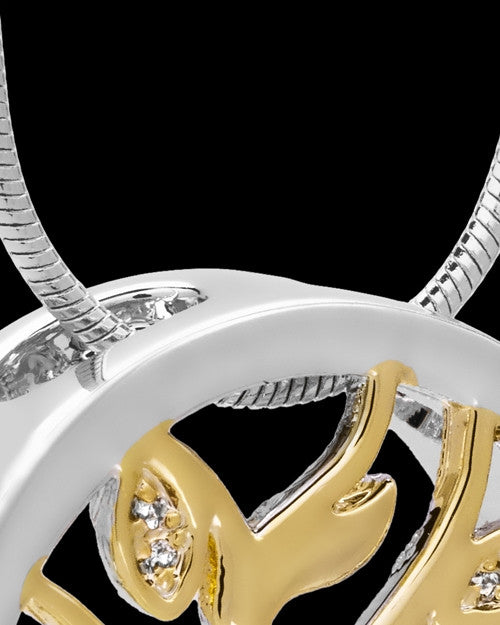 Sterling Silver and Gold Tree of Life Cremation Pendant