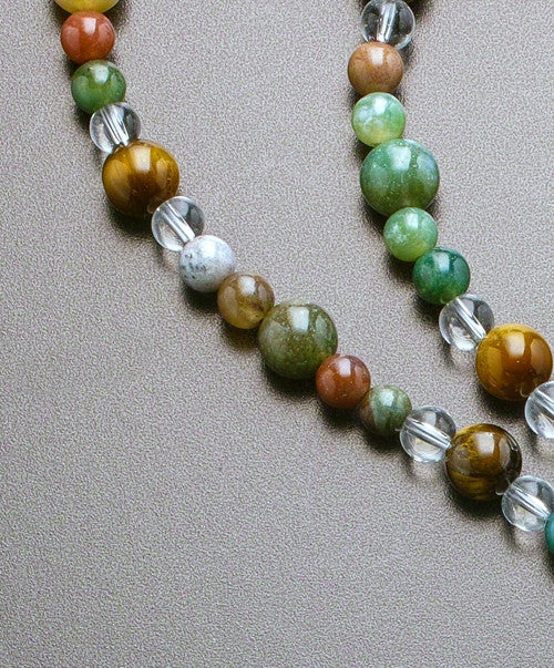 Meadow Heart Photo Engraved Bead Necklace